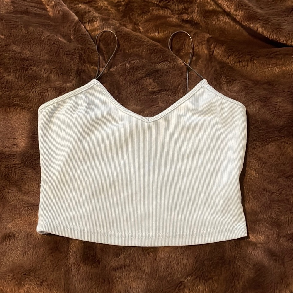blue crop top